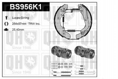 QUINTON HAZELL bs956k1 -  Комплект тормозов, барабанный тормозной механизм
